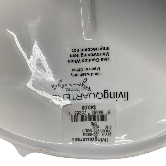 Ceramic Santa Claus Holiday Plate 11" By Living Quarters Serving Platter - Picture 5 of 6